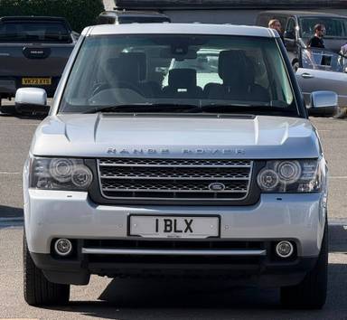 UK Number Plate 1 BLX on a 2010 Silver Land Rover Range Rover