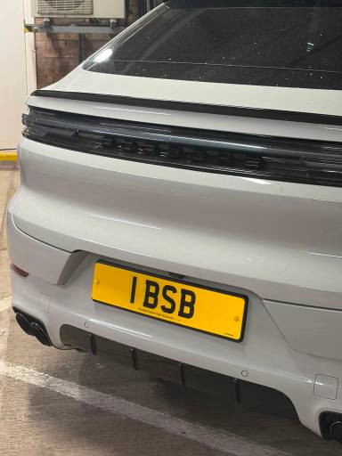 UK Number Plate 1 BSB on a 2024 Grey Porsche Continental