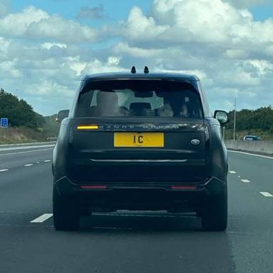 UK Number Plate 1 C on a 2022 Black Land Rover Range Rover Autobiography Auto