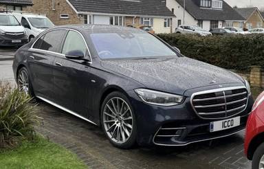 UK Number Plate 1 CCO on a 2025 Blue Mercedes-Benz S 450 L Amg Ln Prem + Exec E A