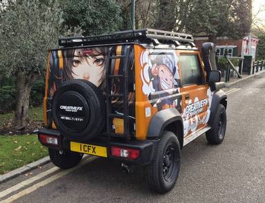 UK Number Plate 1 CFX on a 2014 Grey Land Rover Defender