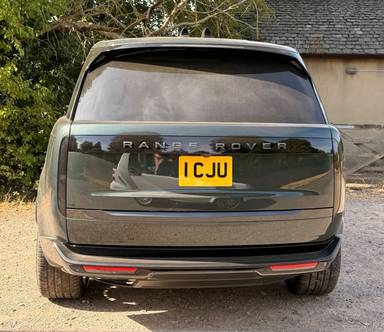 UK Number Plate 1 CJU on a 2026 Green Land Rover V 300 Amg Line D Auto