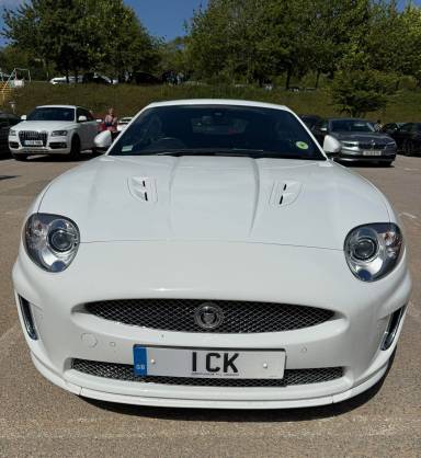 UK Number Plate 1 CK on a 2011 White Jaguar XKR