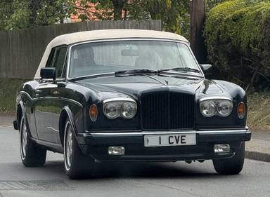 UK Number Plate 1 CVE on a 1988 Blue Bentley Continental