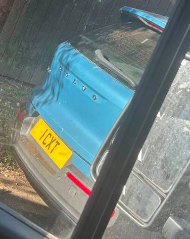 UK Number Plate 1 CXT on a 2023 Blue Volvo Xc40 + B3 Mhev Auto