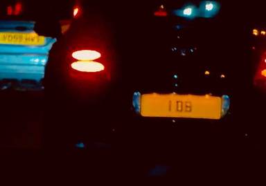 UK Number Plate 1 DB on a 2010 Black Bentley Continental
