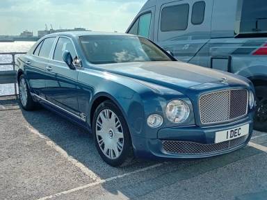UK Number Plate 1 DEC on a 2014 Blue Bentley Mulsanne