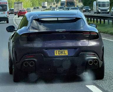 UK Number Plate 1 DKL on a 2024 Purple Ferrari Purosangue S-A