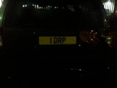 UK Number Plate 1 DRP on a 1995 Grey Volvo 900 Series