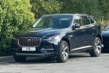 UK Number Plate 1 FE on a 2021 Blue Jaguar F-Pace S D Mhev Awd Auto
