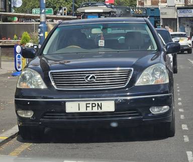 UK Number Plate 1 FPN on a 2003 Blue Lexus Ls430