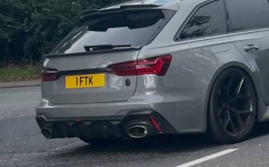 UK Number Plate 1 FTK on a 2025 Grey Audi Rs6 Prfm Crbnvor Tfsi Mhev Q A