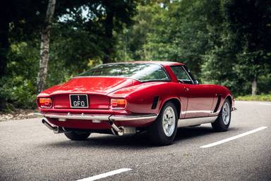 UK Number Plate 1 GFO on a 1973 RED Isogrifo