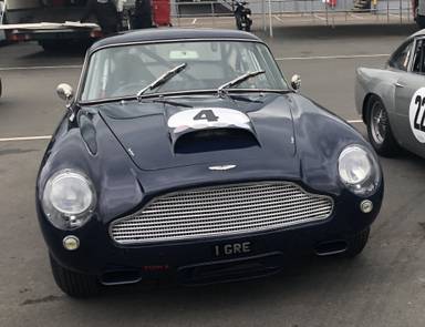 UK Number Plate 1 GRE on a 1961 Green Aston Martin DB4