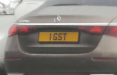 UK Number Plate 1 GST on a 2024 Brown Mercedes-Benz E 220 Exclusive Ed D Mhev Auto
