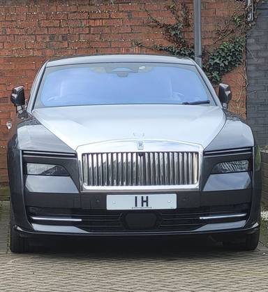 UK Number Plate 1 H on a 2024 Grey Rolls Royce Wraith