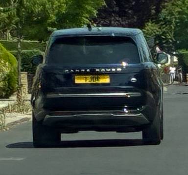 UK Number Plate 1 JOR on a 2023 Blue Land Rover Range Rover Se D Mhev Auto