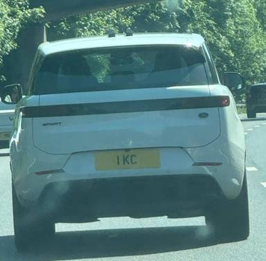 UK Number Plate 1 KC on a 2022 White Land Rover R-Rover Sport Dyn Se D Mhev A