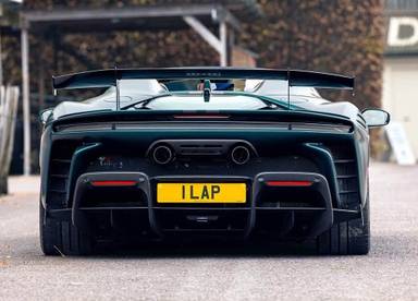 UK Number Plate 1 LAP on a 2025 Green Ferrari Sf90 Xx Spider S-A