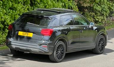 UK Number Plate 1 LCS on a 2025 Black Audi Q2