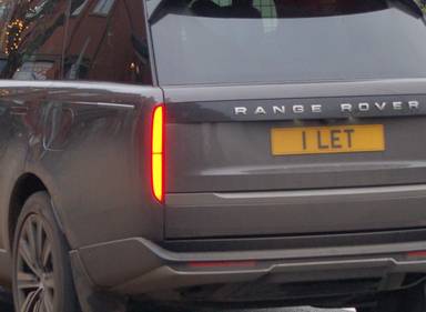 UK Number Plate 1 LET on a 2024 Grey Land Rover Range Rover Autobio Phev Auto