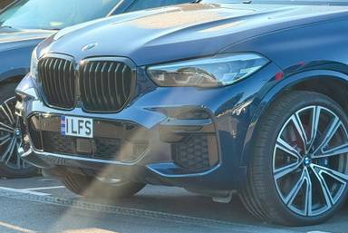 UK Number Plate 1 LFS on a 2022 Blue BMW X5 Xdrive40d M Sport Mhev Auto