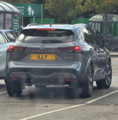 UK Number Plate 1 LLY on a 2024 Grey Nissan Qashqai N-Connecta E-Power A