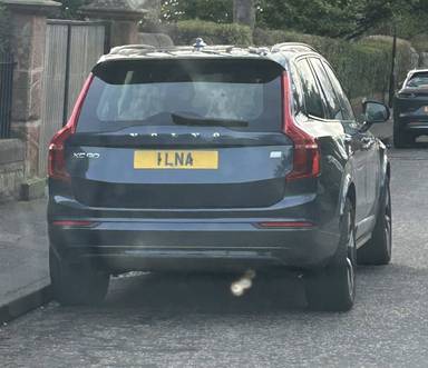 UK Number Plate 1 LNA on a 2024 Blue Volvo Xc90 + T8 Recharge Awd Auto