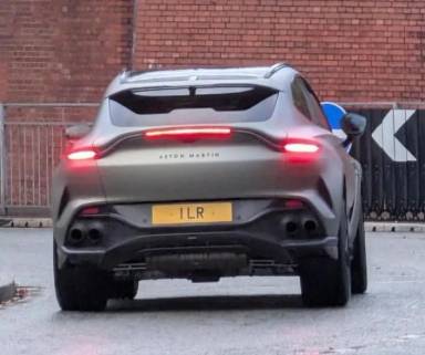 UK Number Plate 1 LR on a 2024 Green Aston Martin Dbx V8 Auto