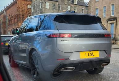 UK Number Plate 1 LSL on a 2024 Grey Land Rover Range Rover Sprt Dyn Se Phev A