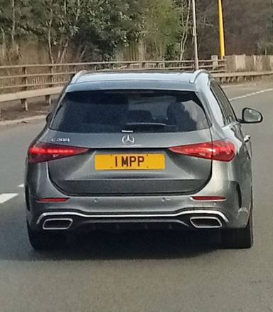 UK Number Plate 1 MPP on a 2022 Grey Mercedes-Benz C 200 Amg Line Premium Mhev A