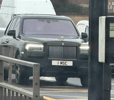 UK Number Plate 1 MSC on a 2021 Black Rolls Royce Cullinan Black Badge Auto