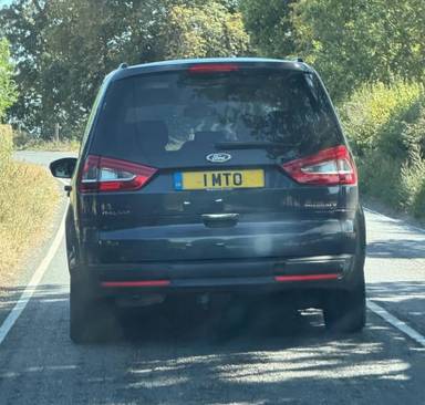 UK Number Plate 1 MTO on a 2011 Grey Ford Galaxy