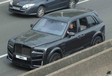 UK Number Plate 1 MVU on a 2020 Grey Rolls Royce Cullinan V12 Auto