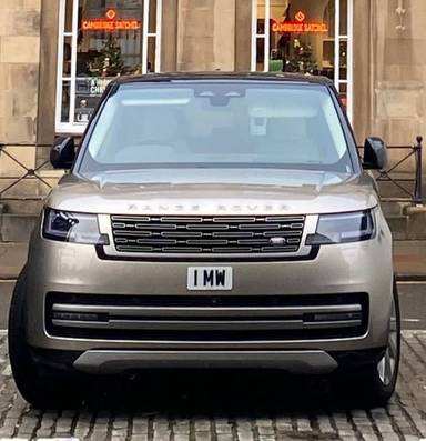 UK Number Plate 1 MW on a 2023 Gold Land Rover Range Rover Se D Mhev Auto