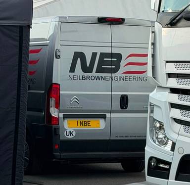 UK Number Plate 1 NBE on a 2022 Grey Citroen Relay 35 L3h2 Driver Bhdi S/S