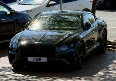 UK Number Plate 1 NKM on a 2023 Black Bentley Continental Gt Azure V8 Auto