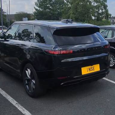 UK Number Plate 1 NSE on a 2024 Black Land Rover X4 M Competition Auto