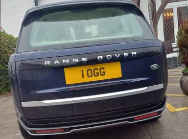 UK Number Plate 1 OGG on a 2023 Blue Land Rover Range Rover Autobio D Mhev A