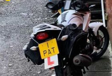 UK Number Plate 1 PAT on a 2013 White Honda Cbf 125 M-D