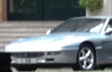 UK Number Plate 1 PB on a 1996 Silver Ferrari 456