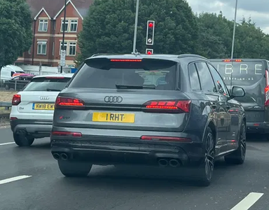 UK Number Plate 1 RHT on a 2024 Grey Audi Sq7 Vorsprung Tfsi Quattro A