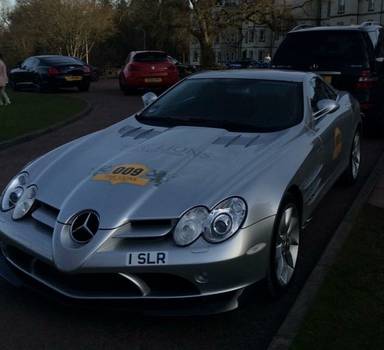 UK Number Plate 1 SLR on a 2005 Silver Mercedes SLR