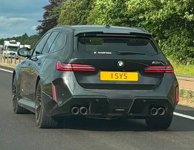 UK Number Plate 1 SYS on a 2026 Black BMW M8 Competition Auto