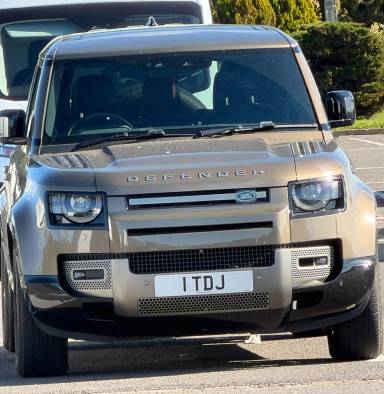 UK Number Plate 1 TDJ on a 2021 Brown Land Rover Continental Gt