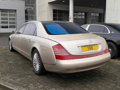 UK Number Plate 1 UB on a 2004 Brown Maybach 62