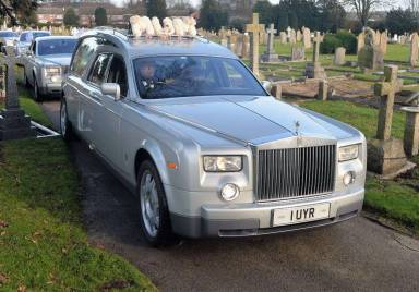 UK Number Plate 1 UYR on a 2016 Silver Rolls Royce Phantom