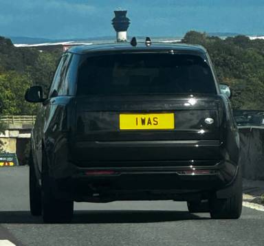 UK Number Plate 1 WAS on a 2022 Black Land Rover Range Rover Hse D Mhev Auto