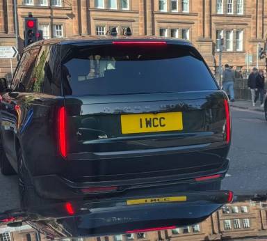UK Number Plate 1 WCC on a 2025 Green Land Rover Range Rover Autobio Mhev Auto