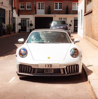 UK Number Plate 1 XB on a 2026 Grey Porsche 911 Targa 4 Gts Hev S-A